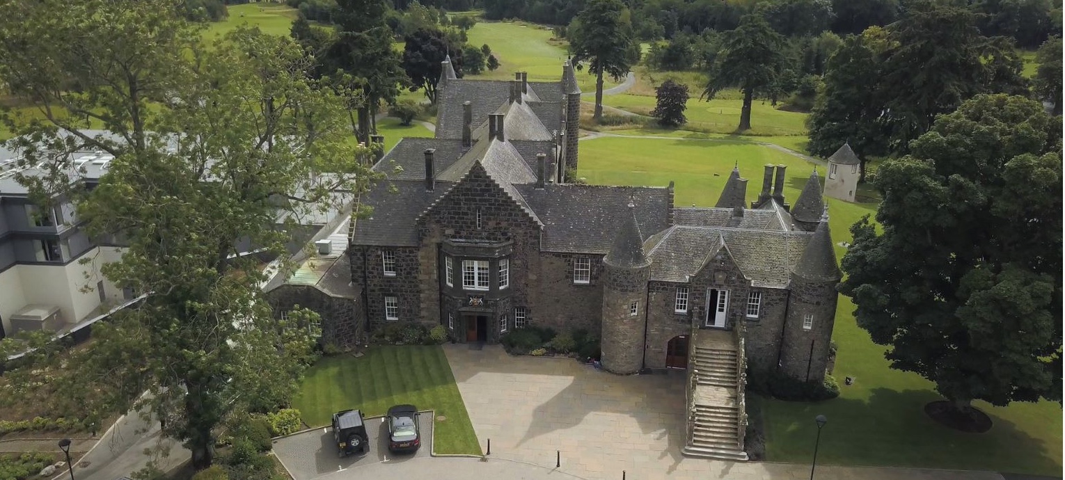 Meldrum House drone front